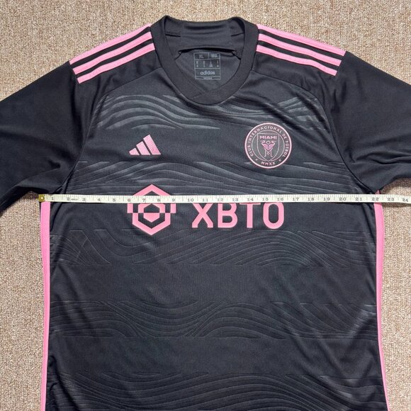 Adidas Inter Miami CF MLS Away Jersey Black Pink HI1888 Mens XL EUC - Picture 6 of 10